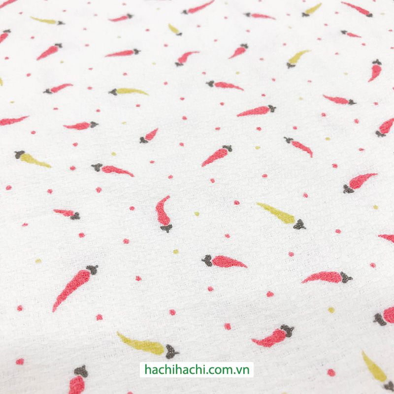Khăn vải cotton cao cấp Nissen 34x90cm Hot Pepper Red SZ-4505R thương hiệu NISSEN SHOKO