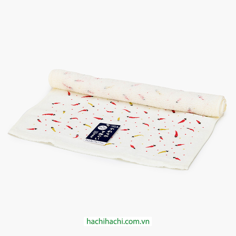 Khăn vải cotton cao cấp Nissen 34x90cm Hot Pepper Red SZ-4505R