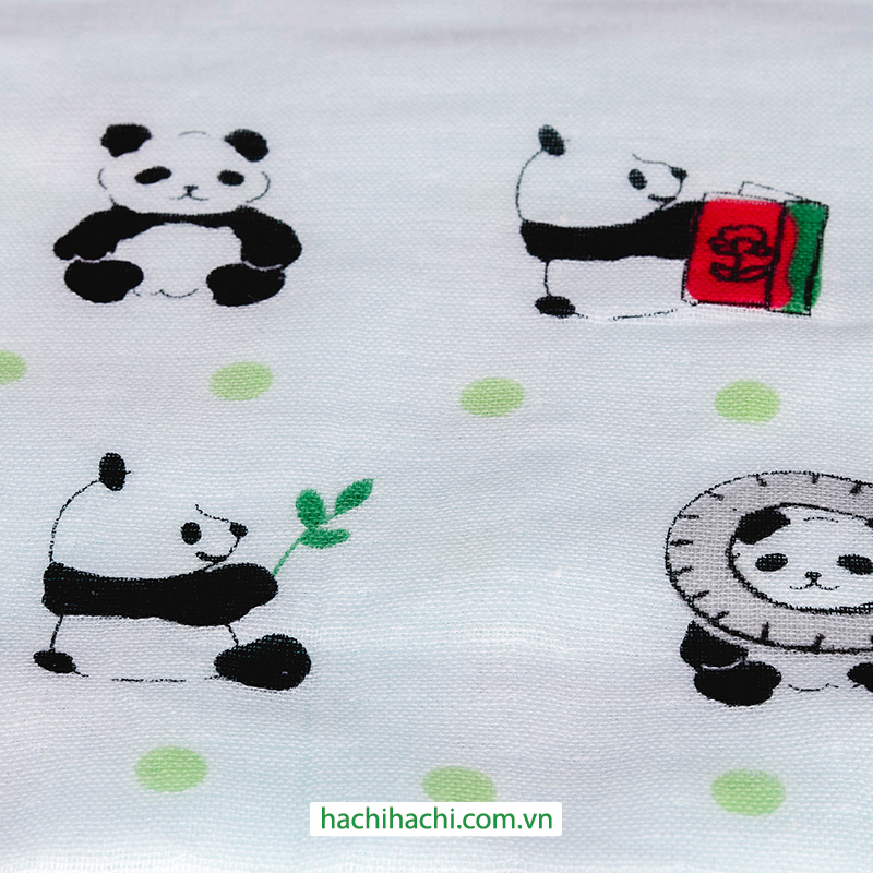 Khăn cotton cao cấp Nissen 34x36cm Wanpaku-land Blue thương hiệu NISSEN SHOKO