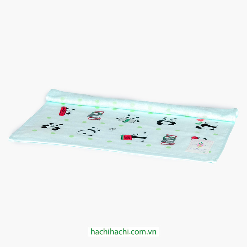 Khăn cotton cao cấp Nissen 34x36cm Wanpaku-land Blue