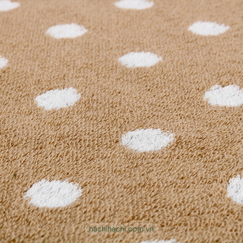 Khăn vải cotton Nissen kháng khuẩn khử mùi 60x120cm Sabon Dots Begie thương hiệu NISSEN SHOKO