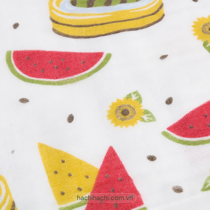 Khăn vải cotton Tenugui Nissen 34x90cm Japanese Style Summer Watermelon thương hiệu NISSEN SHOKO