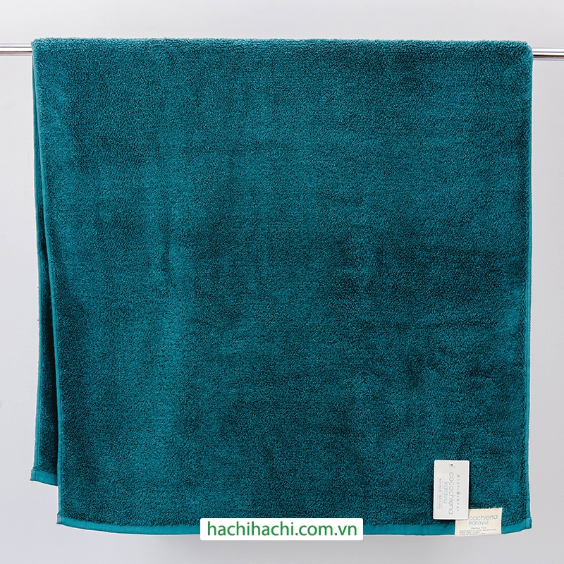 Khăn cotton cao cấp Nissen 60x120cm Cocochiena Dark Green, thấm hút nước gấp 3 lần thương hiệu NISSEN SHOKO