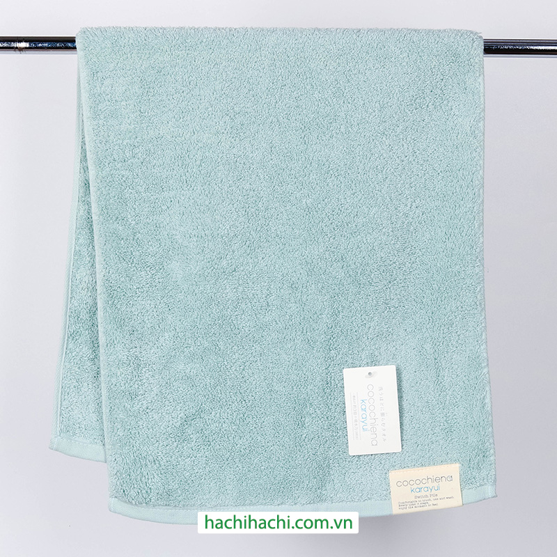 Khăn cotton cao cấp Nissen 34x82cm CE-8020BGR Cocochiena Blue Green, thấm hút nước gấp 3 lần thương hiệu NISSEN SHOKO