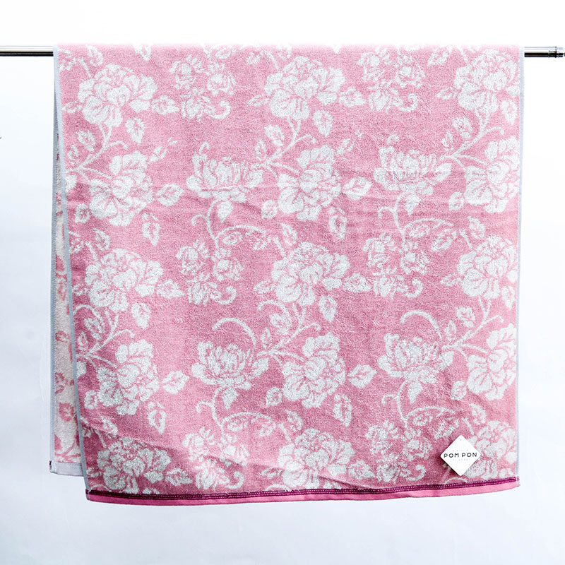 Khăn vải cotton Nissen 60x120cm Pom Pon PP-13007P Pink thương hiệu NISSEN SHOKO