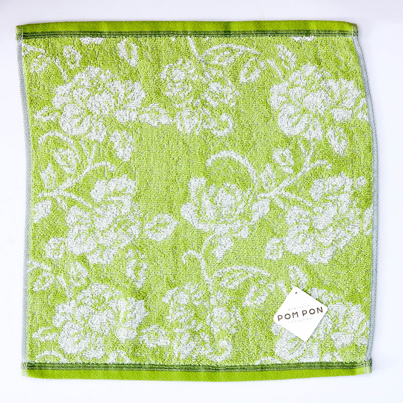 Khăn vải cotton Nissen 34x35cm Pom Pon  Isabella PP-2507GR Green thương hiệu NISSEN SHOKO