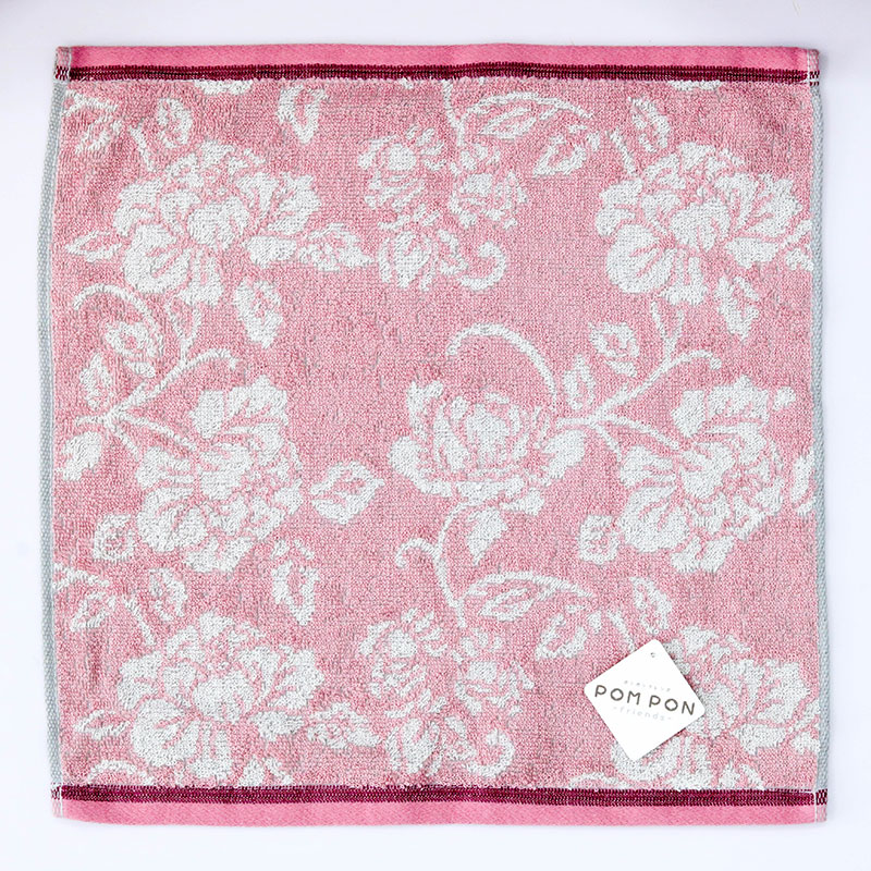 Khăn vải cotton Nissen 34x35cm Pom Pon  Isabella PP-2507P Pink thương hiệu NISSEN SHOKO