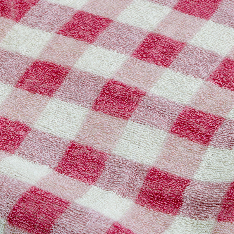 Khăn vải cotton Nissen 60x120cm Pom Pon French Gingham Pink thương hiệu NISSEN SHOKO