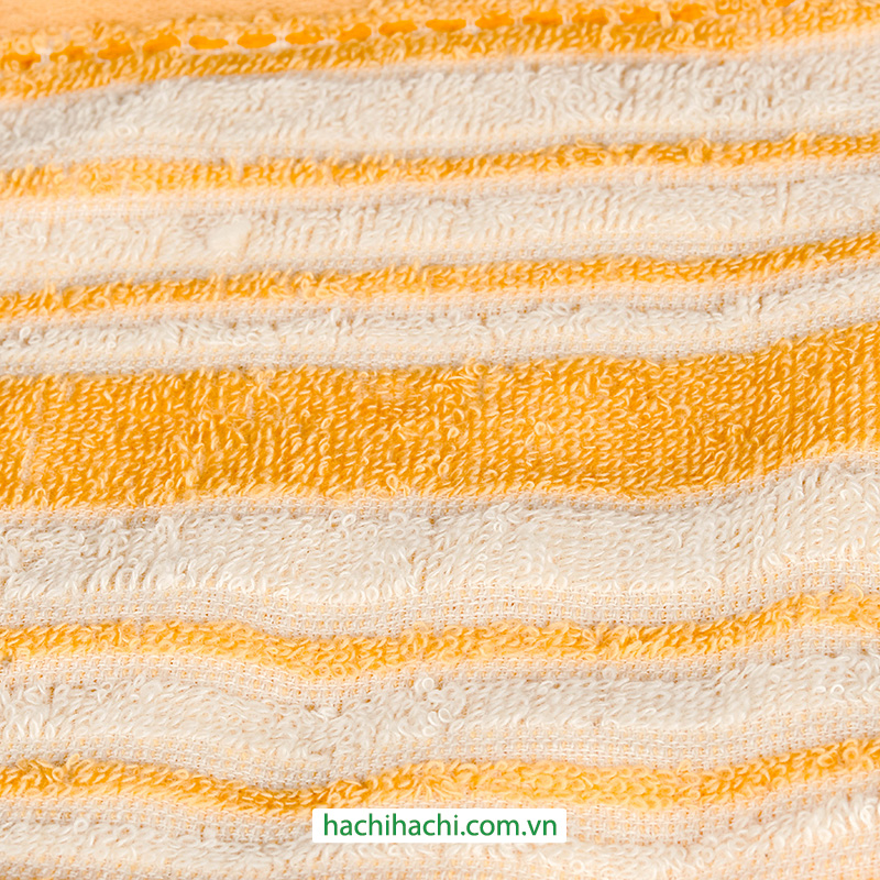 Khăn cotton cao cấp Nissen 34x35cm Melto Border Orange thương hiệu NISSEN SHOKO