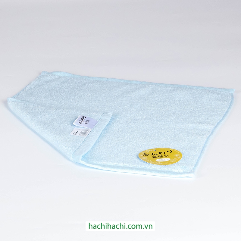 Khăn cotton cao cấp Nissen 34x35cm Fuwa Fuwa Untwisted Blue thương hiệu NISSEN SHOKO