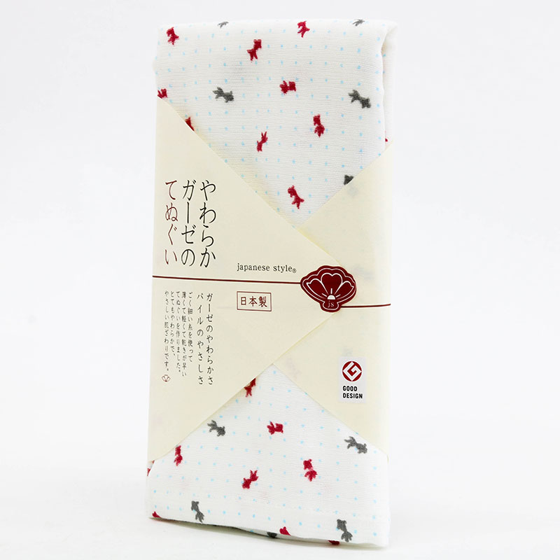 Khăn Tenugui cotton Nhật Bản Nissen 34x90cm Japanese Style Ryu Deme JS-61221COL.  thương hiệu NISSEN SHOKO