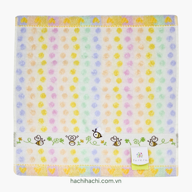 Khăn vải cotton Nissen 35x34cm fu.re.ru Bee Beads Yellow thương hiệu NISSEN SHOKO