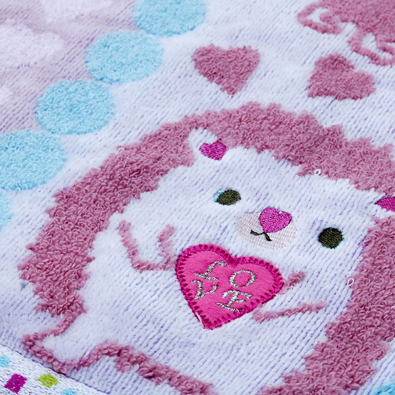 Khăn vải cotton Nissen 34x34cm Moco Heart Moco Macaron FS-4545P Pink thương hiệu NISSEN SHOKO