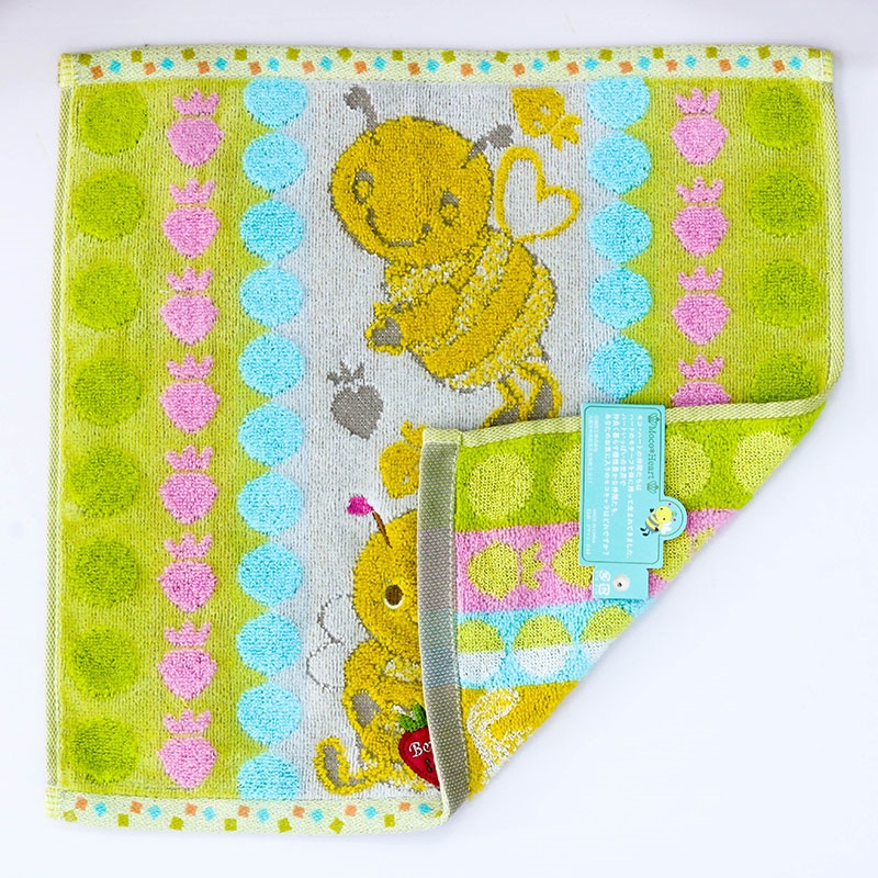 Khăn vải cotton Nissen 34x34cm Moco Heart Moco Macaron FS-4545Y Yellow thương hiệu NISSEN SHOKO