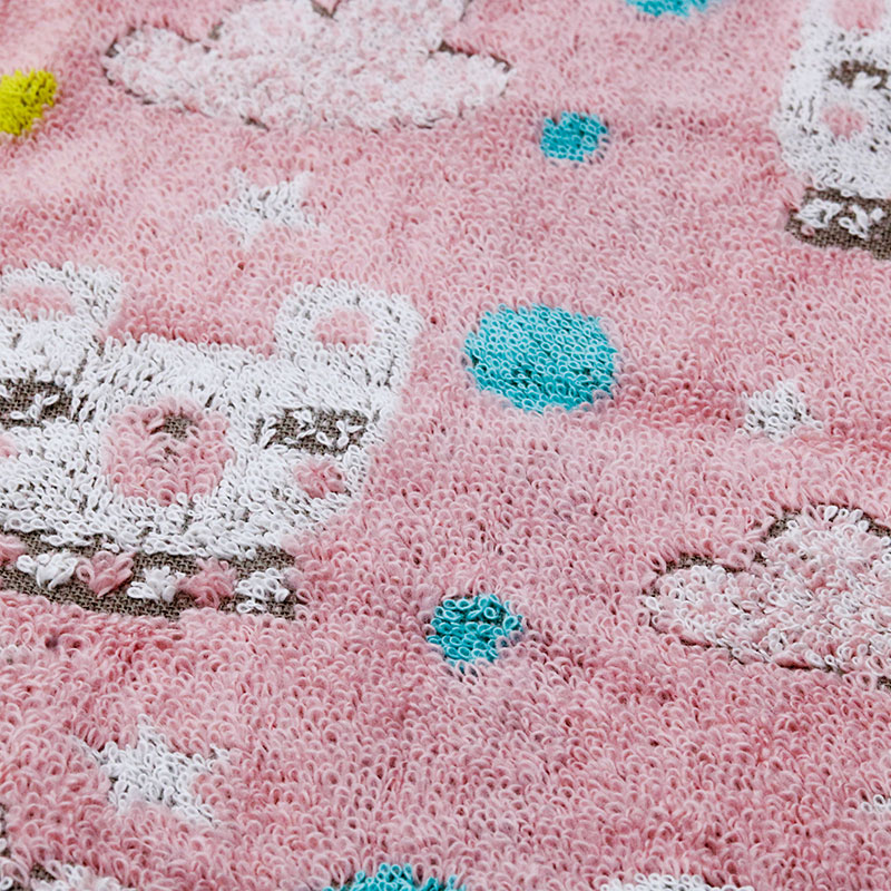 Khăn vải cotton Nissen 34x34cm Pom Pon Funifuni PP-2516P Pink thương hiệu NISSEN SHOKO