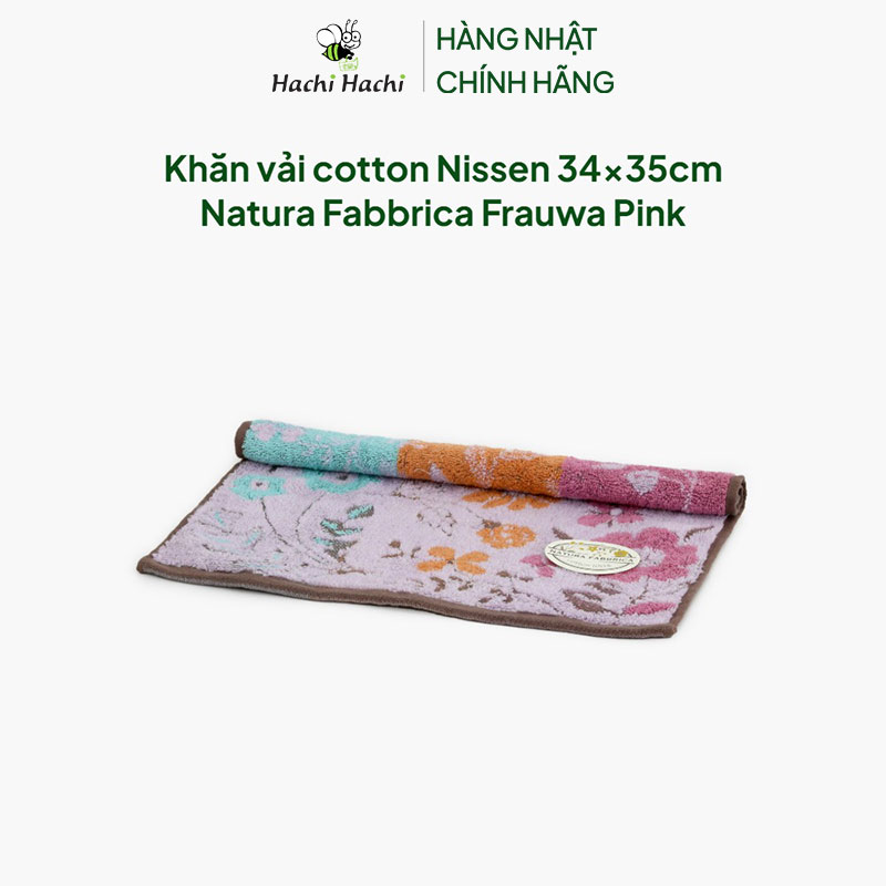 Khăn vải cotton Nissen 34x35cm Natura Fabbrica Frauwa Pink thương hiệu NISSEN SHOKO