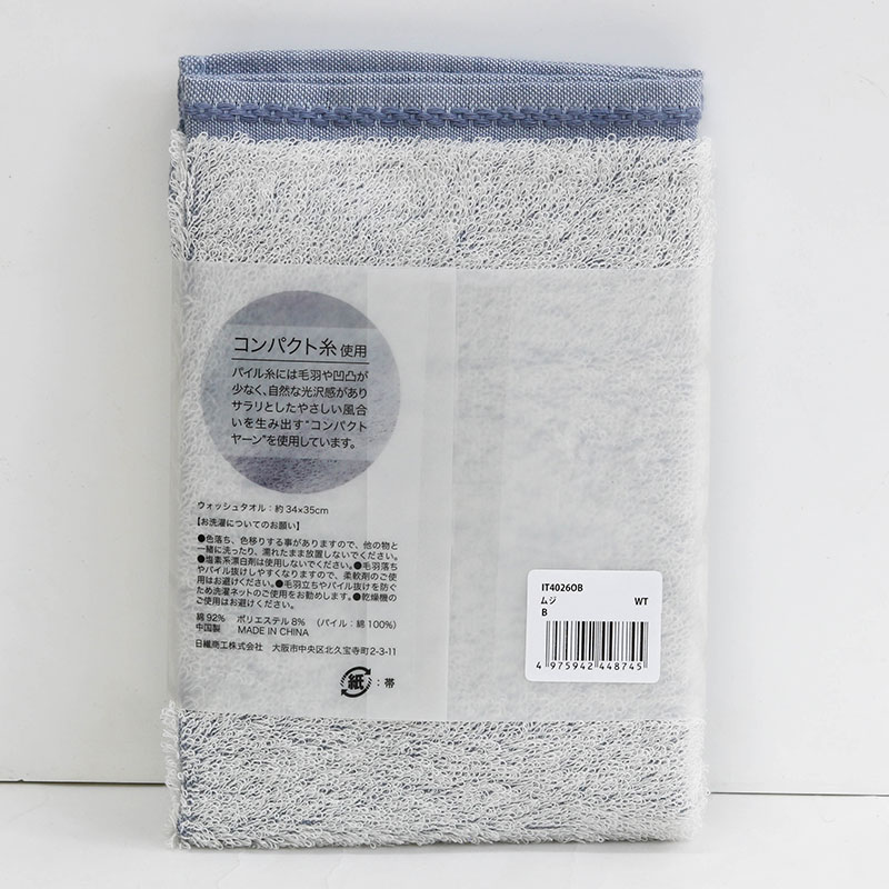 Khăn vải cotton Nissen 34x35cm Itosarari Muji Blue thương hiệu NISSEN SHOKO