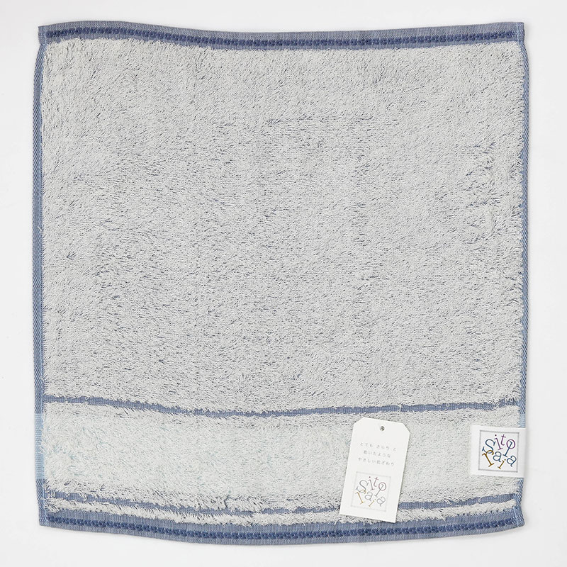 Khăn vải cotton Nissen 34x35cm Itosarari Muji Blue thương hiệu NISSEN SHOKO
