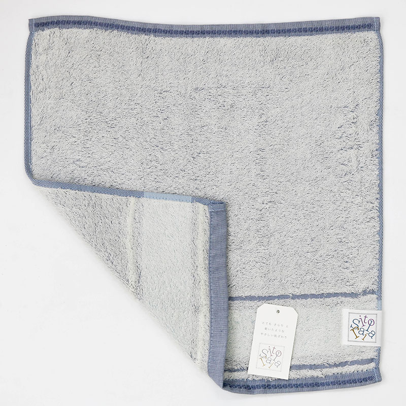 Khăn vải cotton Nissen 34x35cm Itosarari Muji Blue thương hiệu NISSEN SHOKO