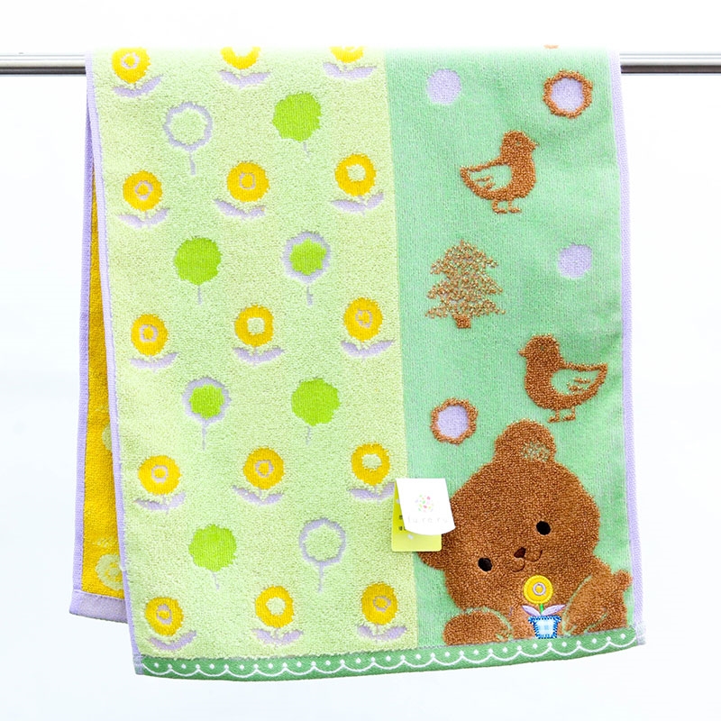 Khăn vải cotton Nissen 34x80cm Fureru FS-8087GR Green thương hiệu NISSEN SHOKO