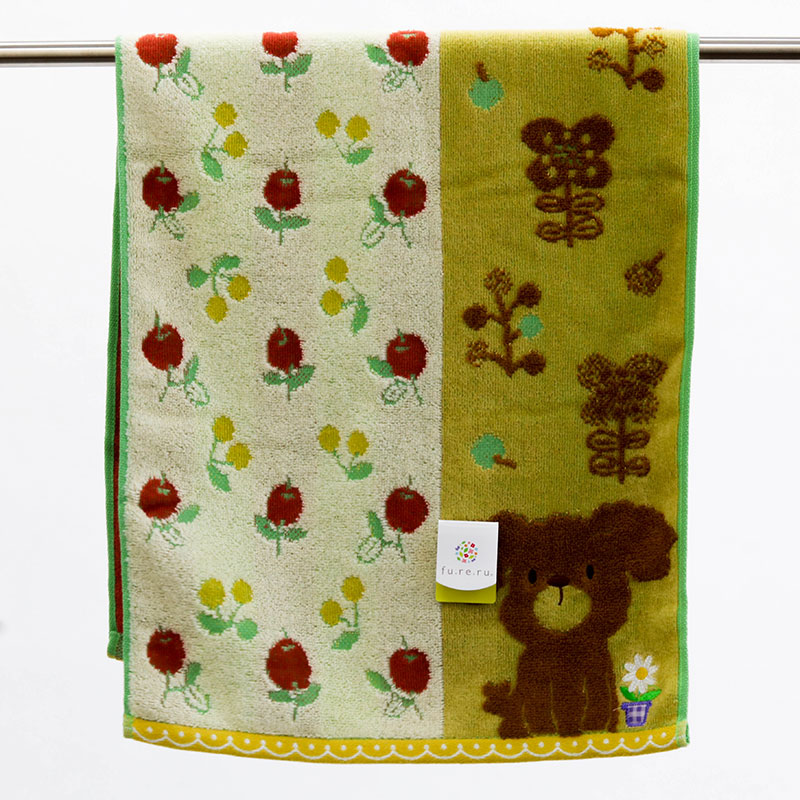 Khăn vải cotton Nissen 34x80cm Fureru Whipped Cream FS-8087Y Yellow thương hiệu NISSEN SHOKO