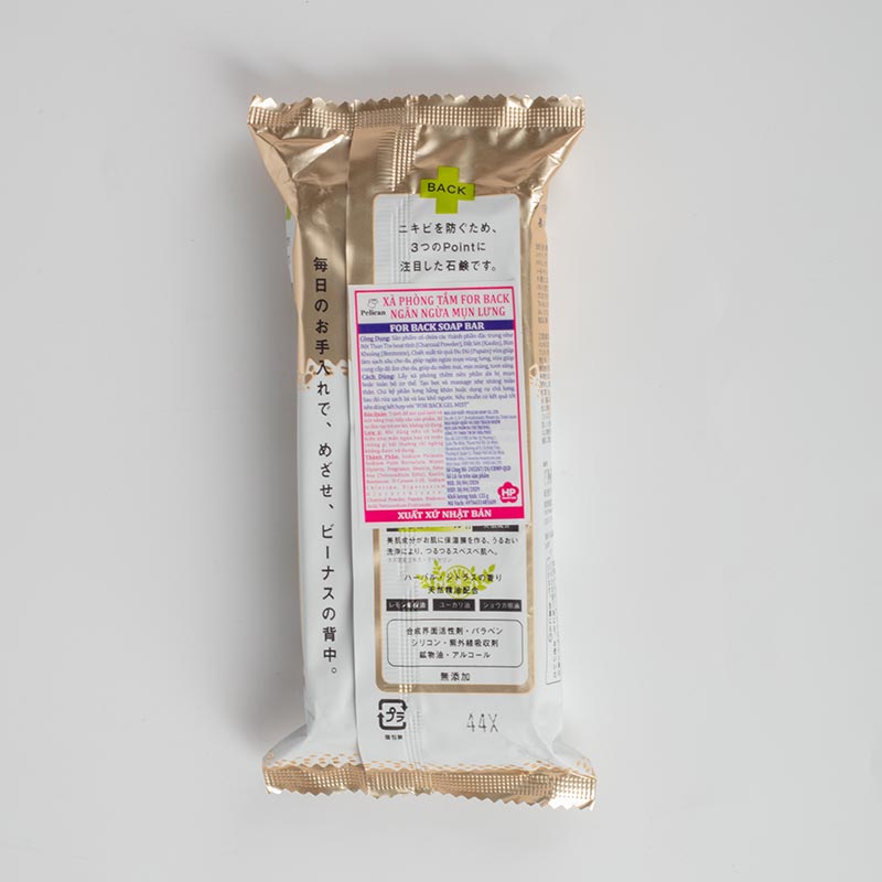 Xà phòng tắm Nhật Bản ngăn ngừa mụn lưng Pelican For Back 135g thương hiệu PELICAN SOAP