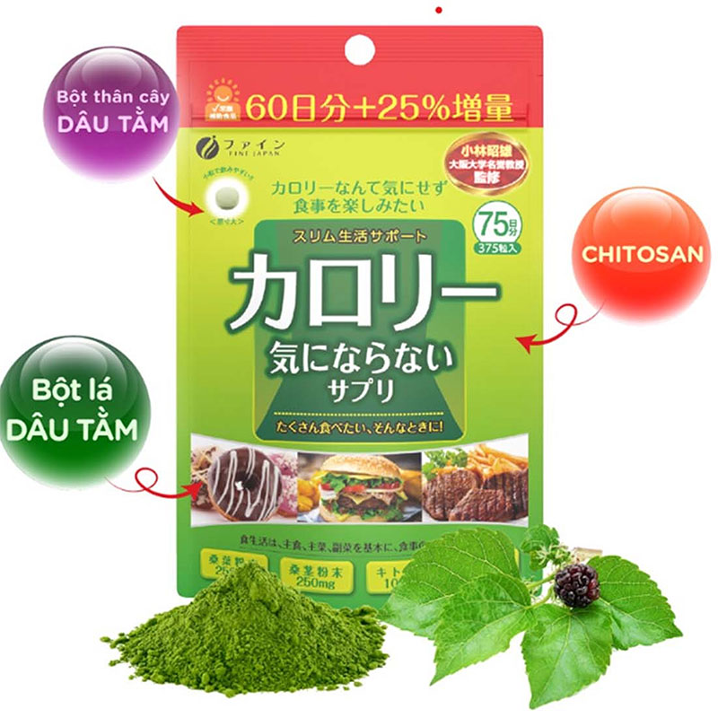 TPBVSK: Viên uống Calorie Burn Nhật Bản 375 viên, tăng cường chuyển hóa đường, ngăn hấp thu chất béo thương hiệu FINE JAPAN