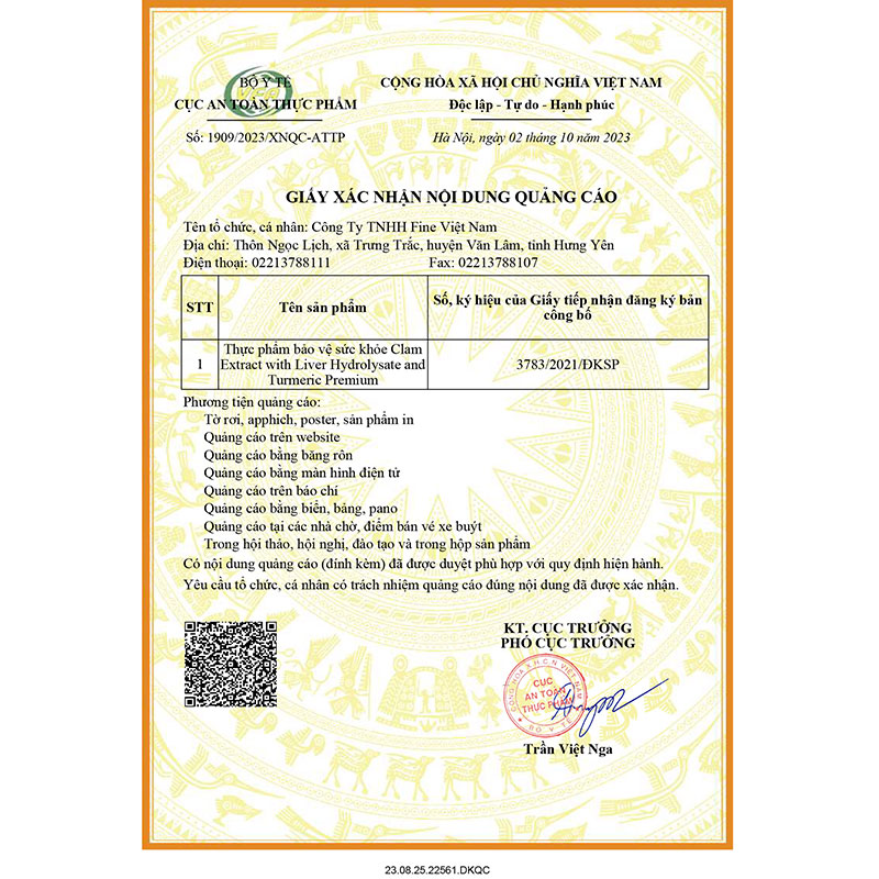 TPBVSK: Viên uống Clam Extract with Liver Hydrolysate and Turmeric Premium Nhật Bản 90 viên, hỗ trợ giải độc gan thương hiệu FINE JAPAN