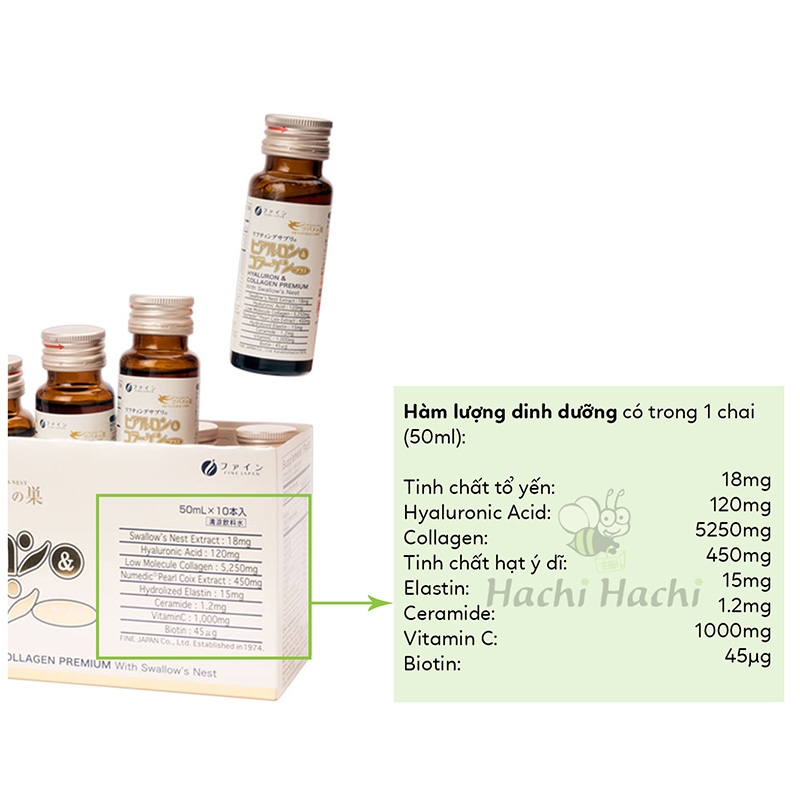 Nước uống Collagen Yến Nhật Bản Fine Japan 50mlx10 chai thương hiệu FINE JAPAN