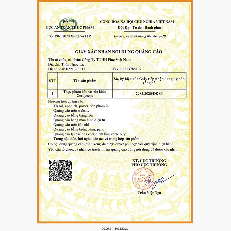 TPBVSK: Viên uống Cordyceps Nhật Bản 30 viên, đông trùng hạ thảo bổ thận, tăng đề kháng, sức khỏe thương hiệu FINE JAPAN