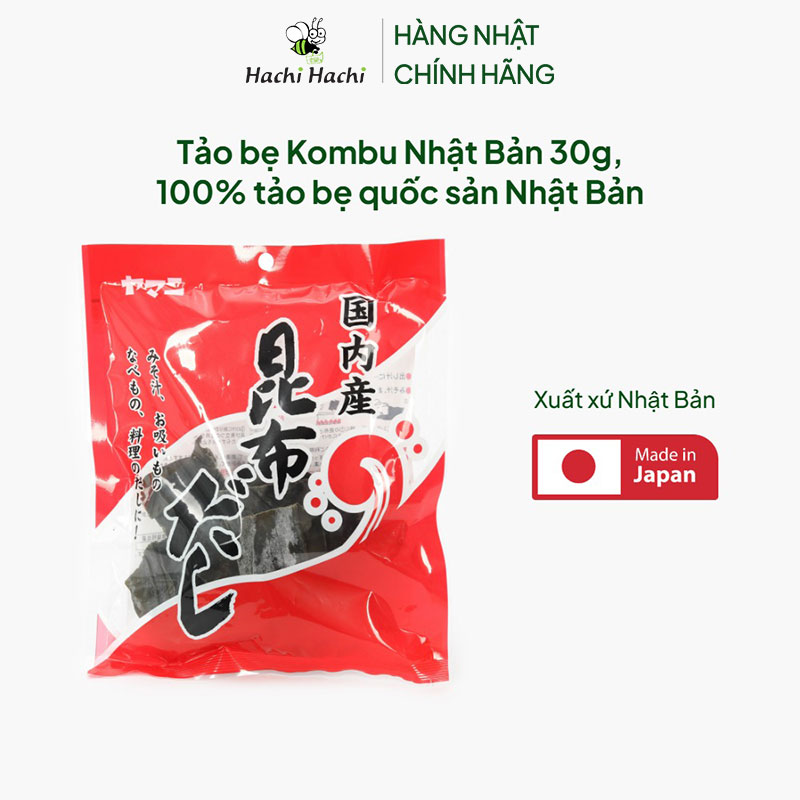 Tảo bẹ Kombu Nhật Bản 30g, 100% tảo bẹ quốc sản Nhật Bản thương hiệu HIRODEN
