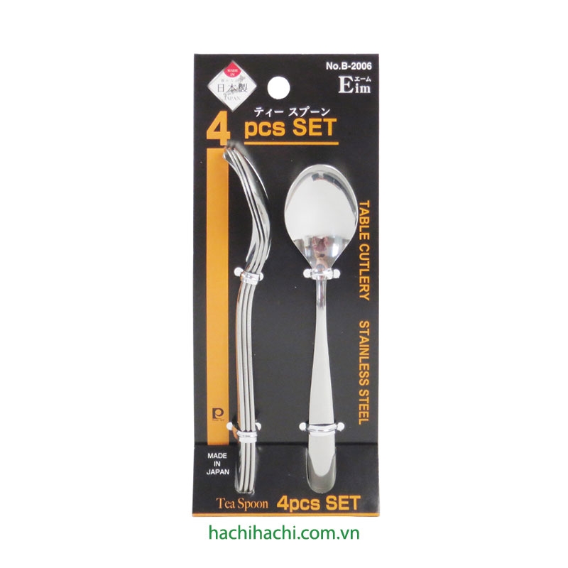 Muỗng inox Pearl Metal 13cm (4 cái)