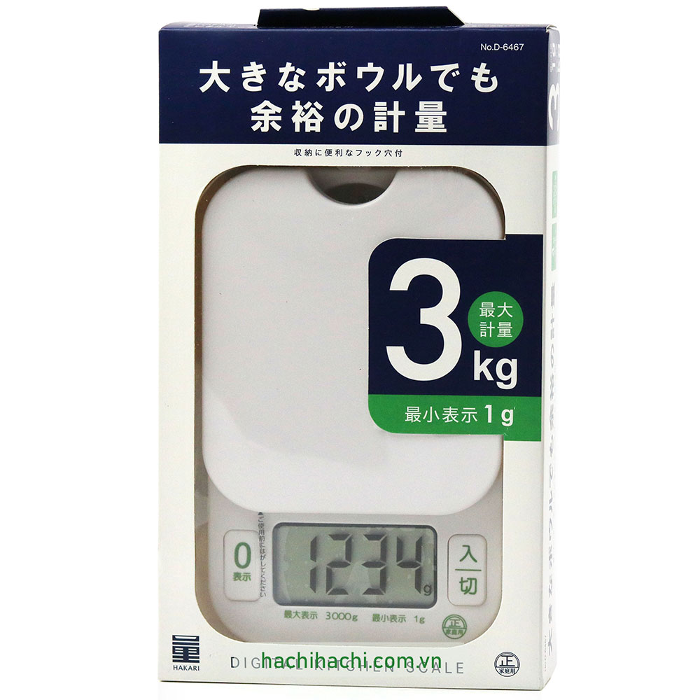 Cân điện tử Pearl Metal 3kg (Trắng) thương hiệu PEARL METAL