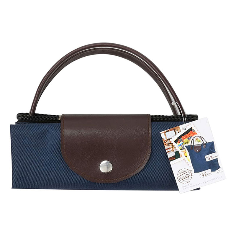 Túi Tote gấp gọn có quai xách 42x33cm (Xanh Navy) thương hiệu PEARL METAL