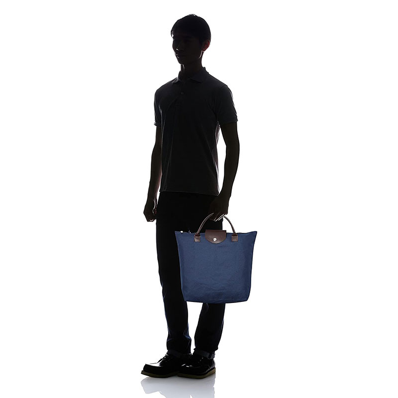 Túi Tote gấp gọn có quai xách 42x33cm (Xanh Navy) thương hiệu PEARL METAL