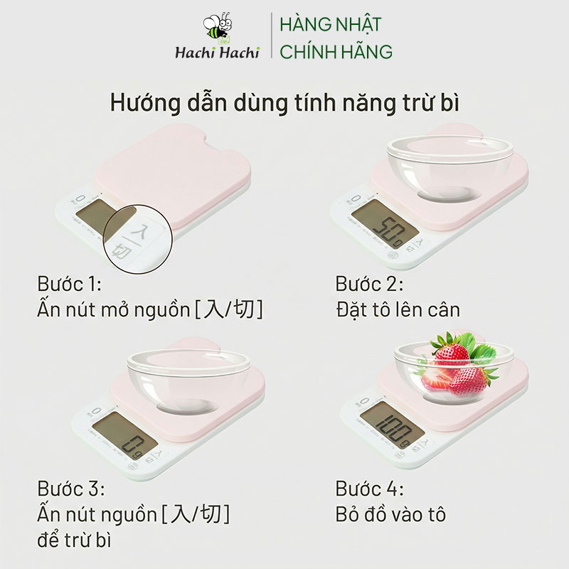 Cân điện tử Pearl Metal 3kg (Trắng hồng) thương hiệu PEARL METAL