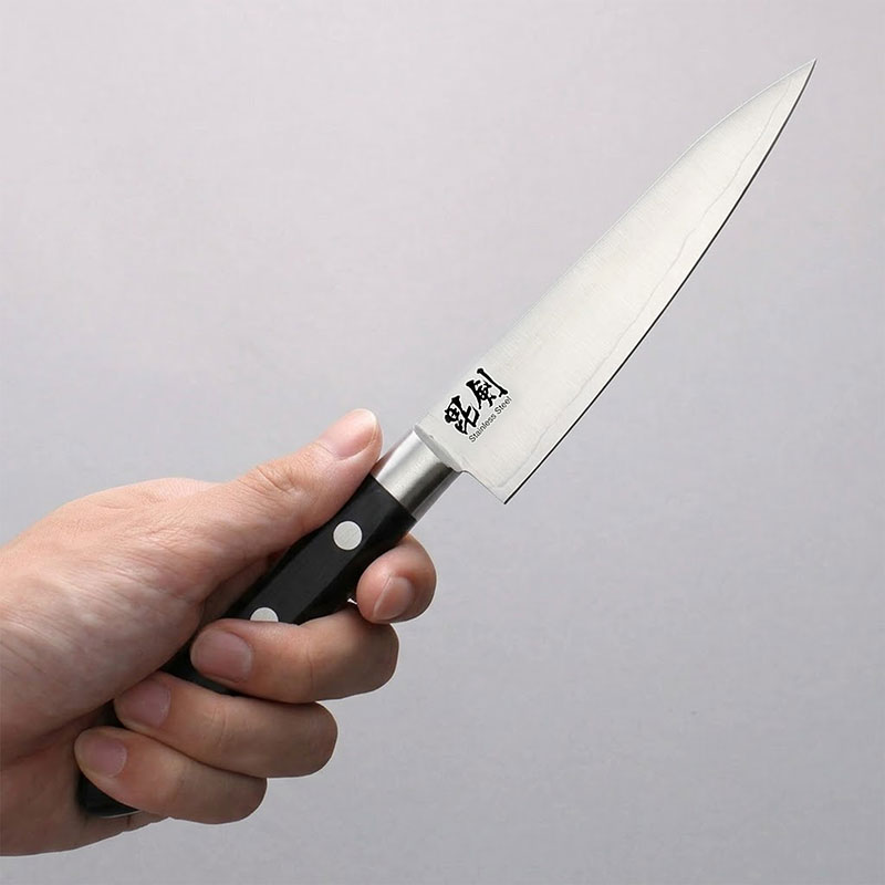 Dao bếp gọt trái cây inox cao cấp 3 lớp lõi thép Carbon sắc bén Hiken Petit lưỡi 12.5cm thương hiệu PEARL METAL