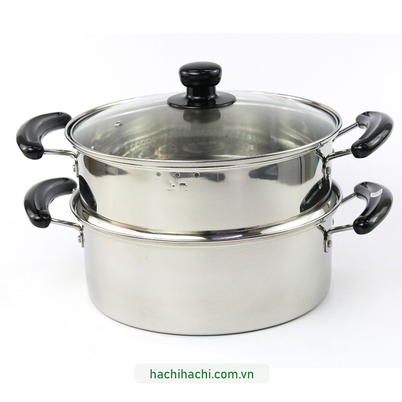 Nồi inox Pearl Metal 26cm hấp thức ăn (2 tầng)  thương hiệu PEARL METAL
