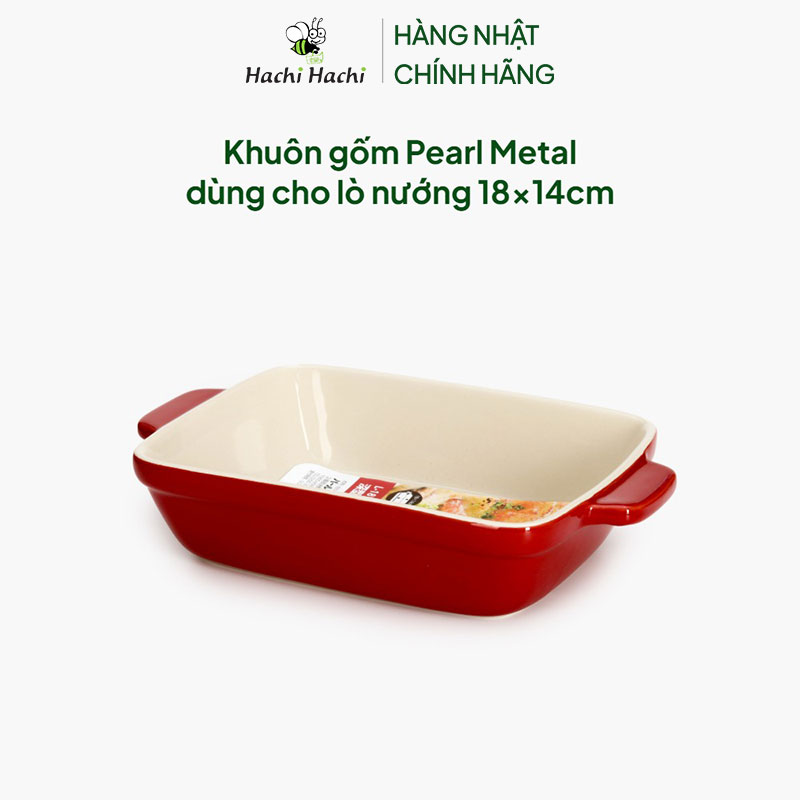 Khuôn gốm Pearl Metal dùng cho lò nướng 18x14cm thương hiệu PEARL METAL