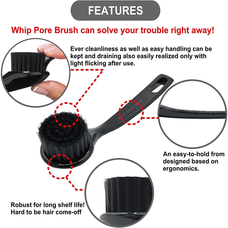 Cọ rửa mặt tẩy tế bào chết sạch sâu Vess Whip Pore 14.5cm thương hiệu 