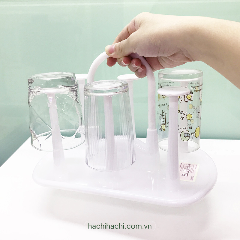 Khay úp ly tách, bình nước kháng khuẩn 6 nhánh 26.5x17cm thương hiệu HIMALAYAS