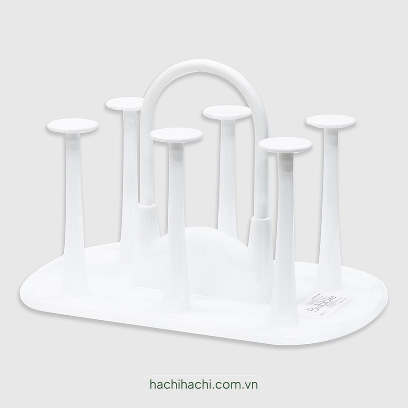 Khay úp ly tách, bình nước kháng khuẩn 6 nhánh 26.5x17cm