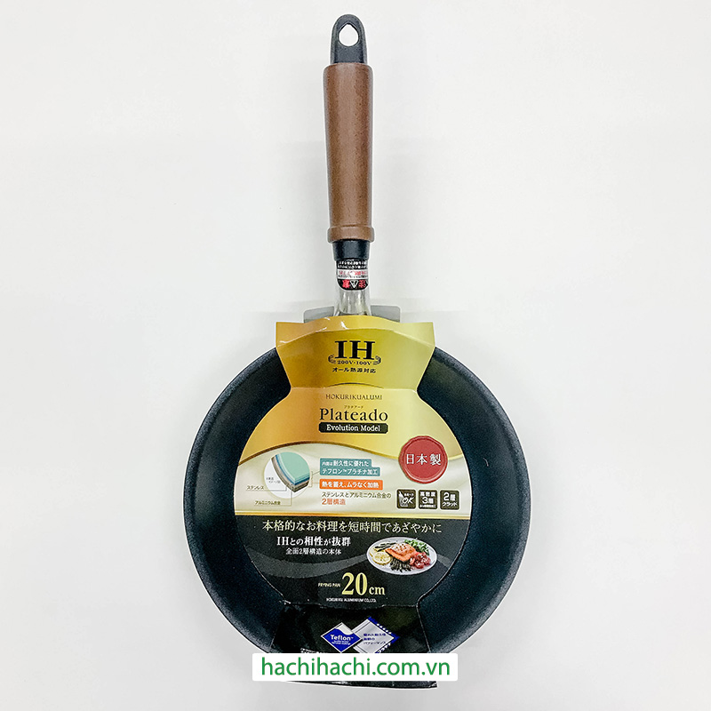 Chảo chống dính cao cấp Nhật Bản Hokuriku 20cm Plateado, dùng được bếp từ thương hiệu HOKURIKU