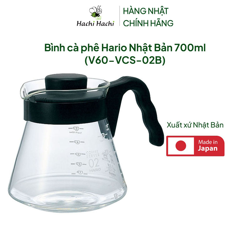 Bình cà phê Hario Nhật Bản 700ml (V60-VCS-02B) thương hiệu HARIO