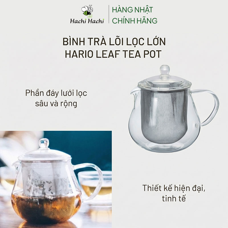 Bình pha trà kèm lưới lọc Hario Nhật Bản 450ml (CHC-45T) thương hiệu HARIO