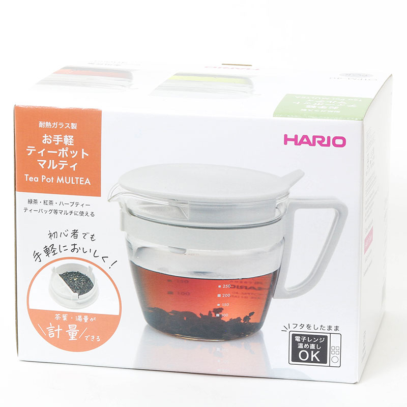 Bình trà thủy tinh chịu nhiệt nắp lưới lọc Hario Nhật Bản 400ml OTPM-40-PGR thương hiệu HARIO