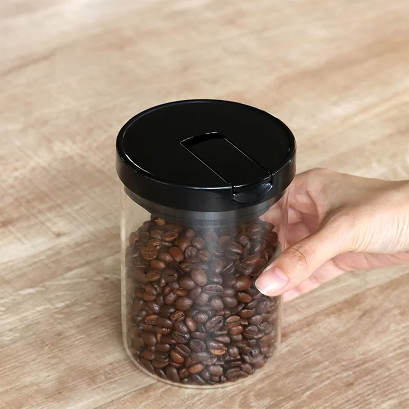 Hộp thủy tinh chịu nhiệt Hario đựng cà phê 800ml MCNR-200-B thương hiệu HARIO