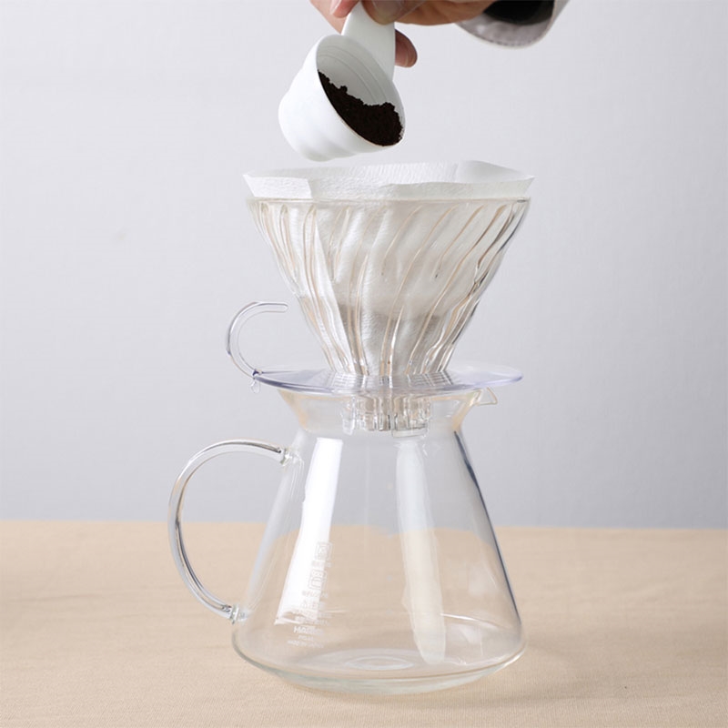 Bình pha cà phê Hario Dripper 600ml S-VGBK-02-T (Kèm phễu, giấy lọc, muỗng) thương hiệu HARIO