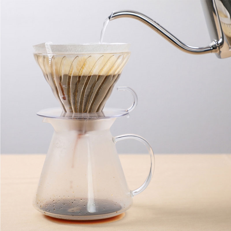 Bình pha cà phê Hario Dripper 600ml S-VGBK-02-T (Kèm phễu, giấy lọc, muỗng) thương hiệu HARIO