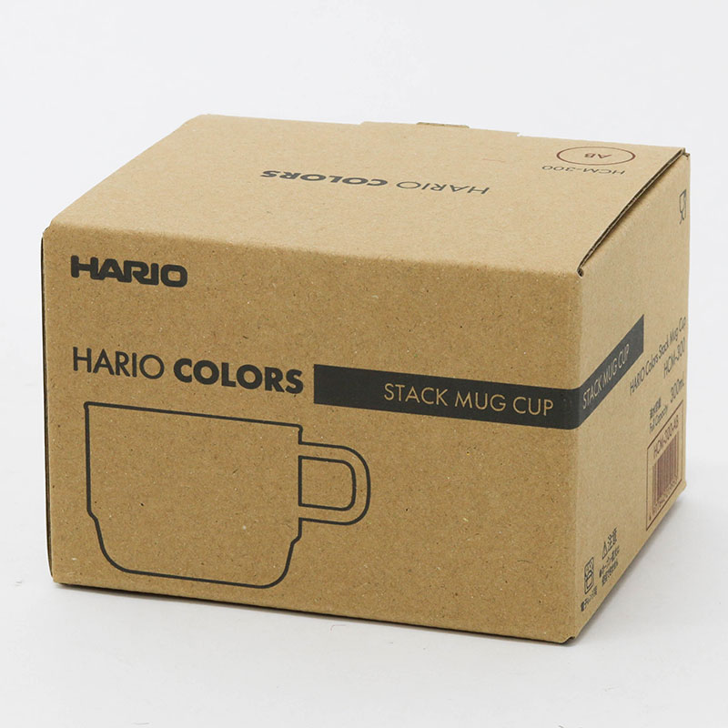 Ly thủy tinh chịu nhiệt cao cấp Hario Stack Mug Cup 300ml HCM-300-AB (Màu hổ phách) thương hiệu HARIO